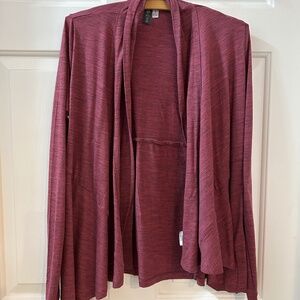 Ibex Women’s Open Cascade Cardigan Small 100% Merino Wool